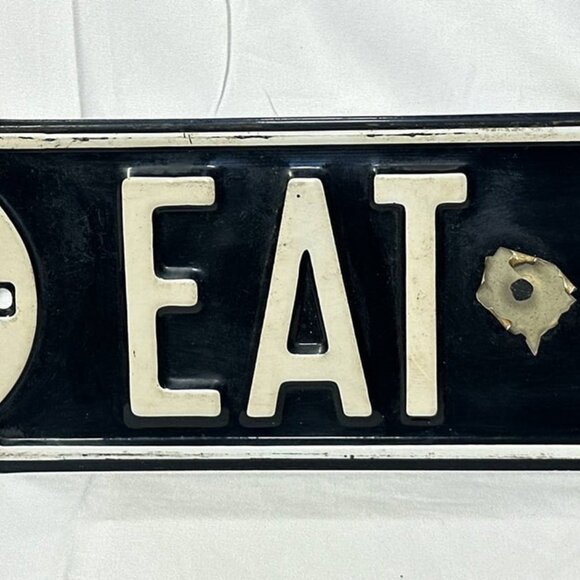 Eat Shit Blvd Vintage Metal Street Sign 32x6 in - Picture 2 of 6